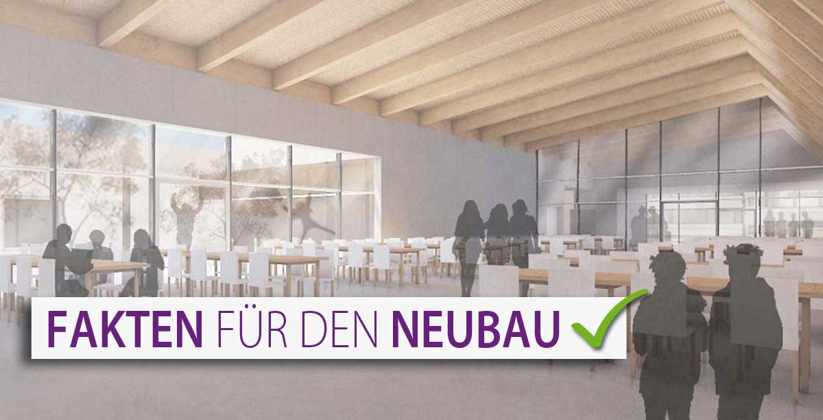 Auf Fakten vertrauen, für Neubau stimmen: Das Sportzentrum Krumbach: Die neue Mensa