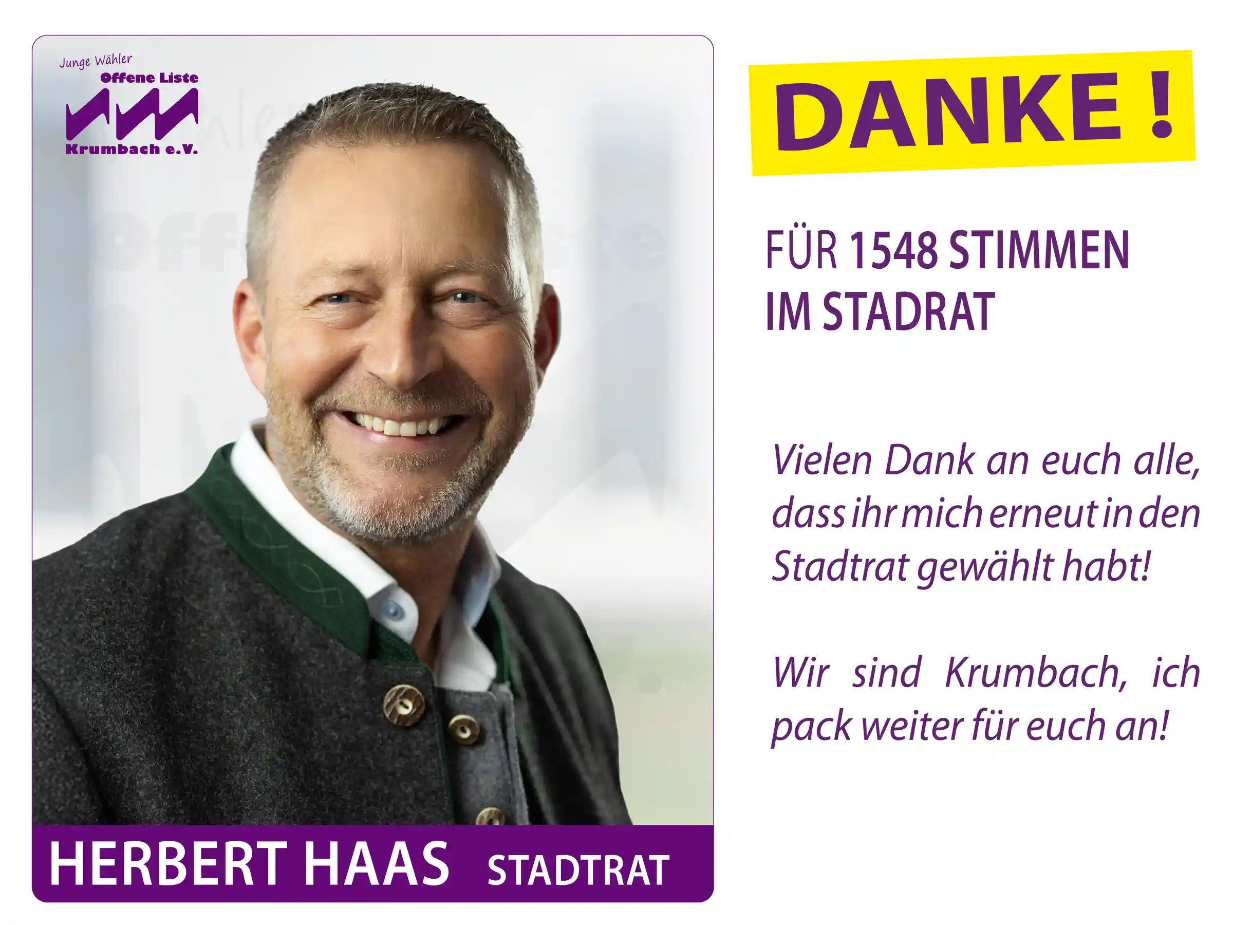 Kommunalwahl 08.03.2026 Krumbach: Die Jungen Wähler Offene Liste bedanken sich für euer Vertrauen!